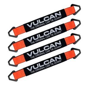 4 Pack Car Tie Down Axle Strap with Wear Pad  PROSeries